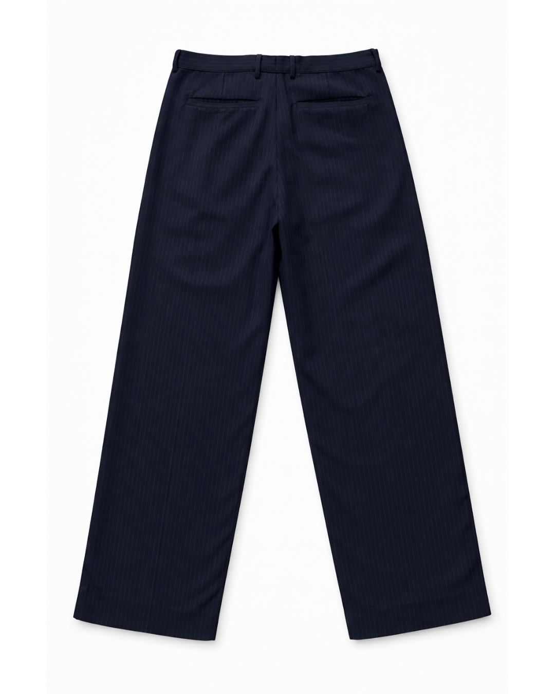 Kimono Suit Trousers - Pinstriped Navy Wool & Cashemre
