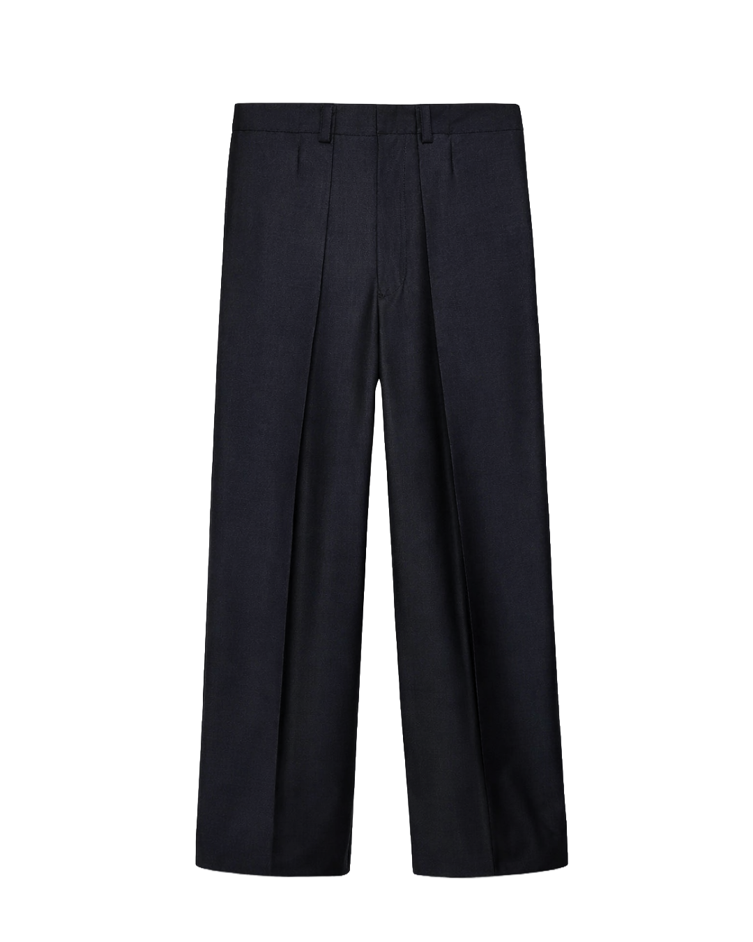 Fold Trousers - Navy Cotton
