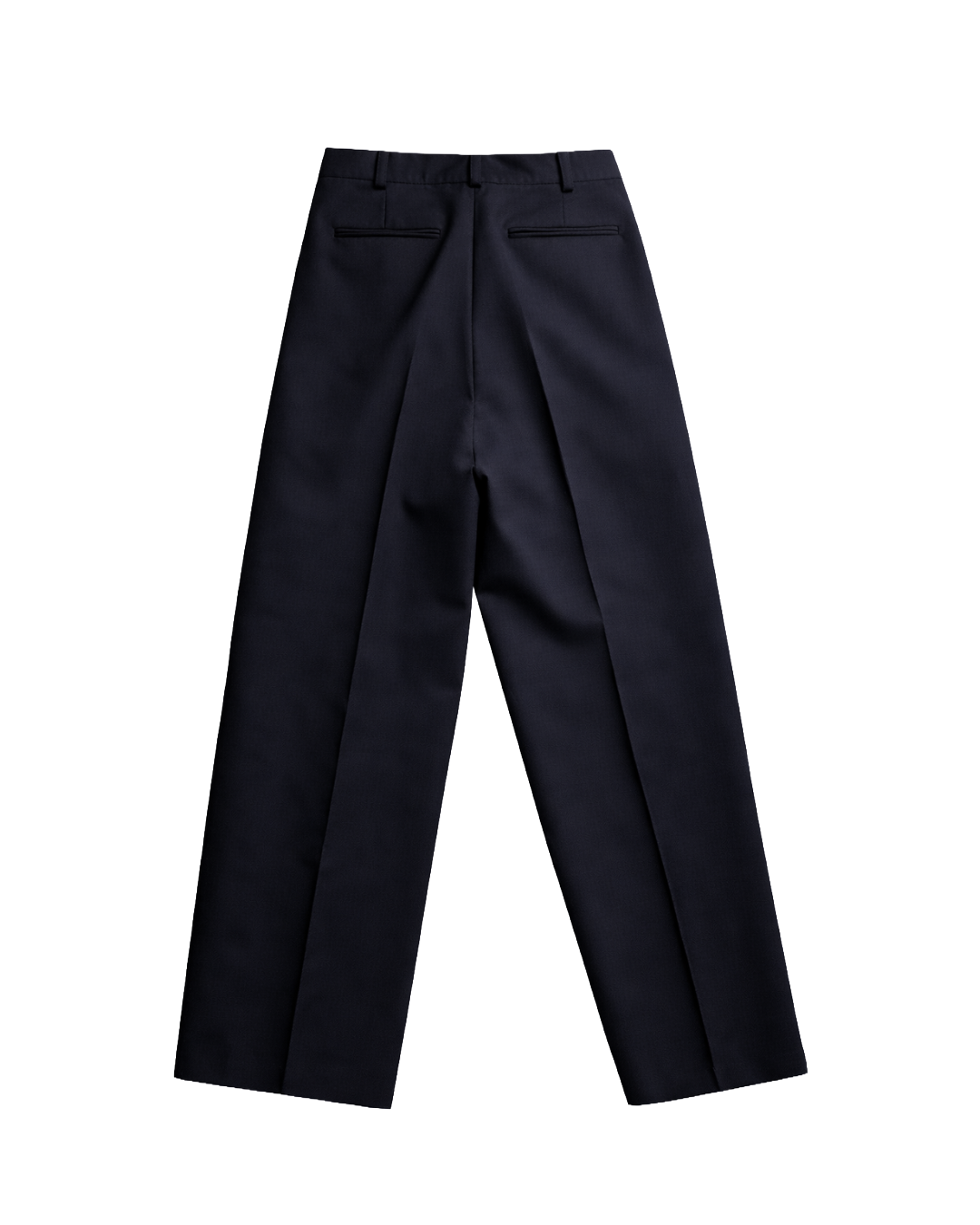 Fold Trousers - Navy Cotton