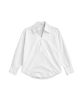 V-neck Shirt - White Cotton