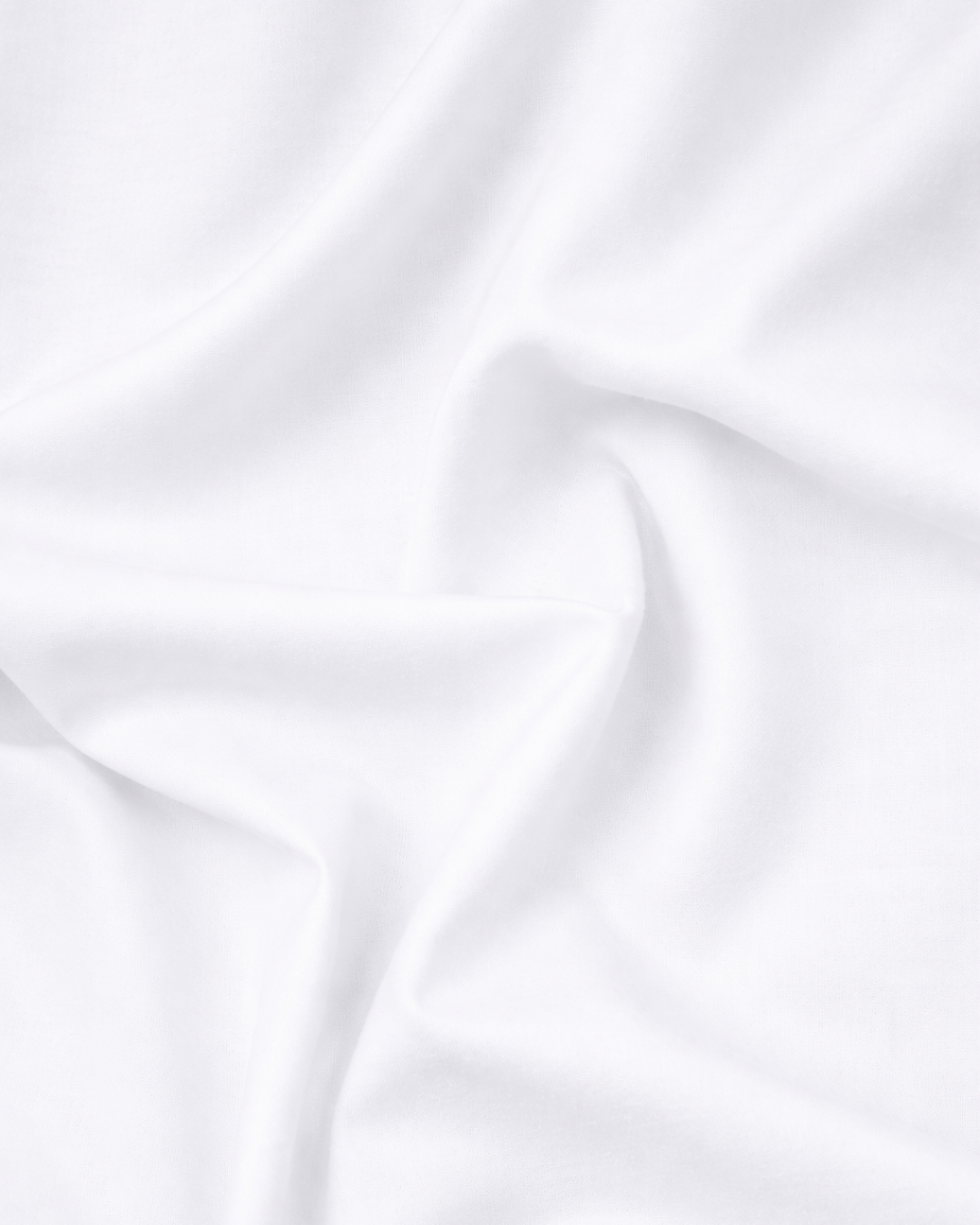 V-neck Shirt - White Cotton