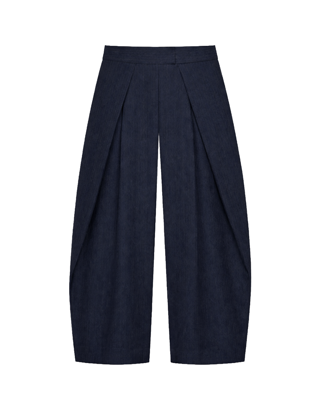 Wrap Trousers Navy Linen