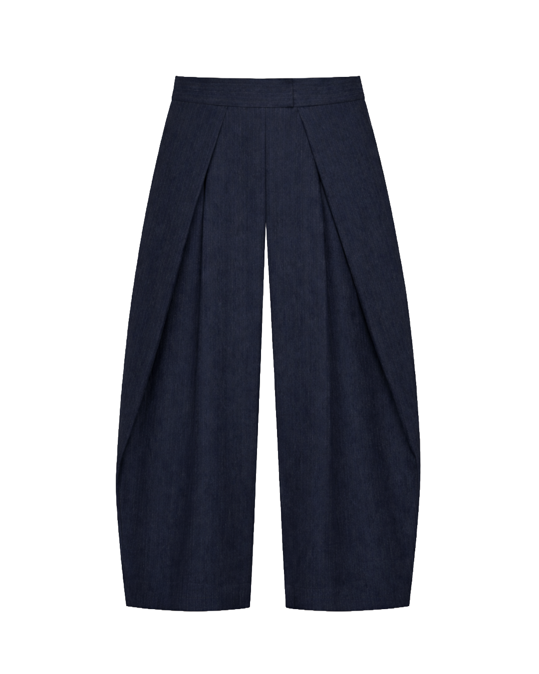 Wrap Trousers Navy Linen