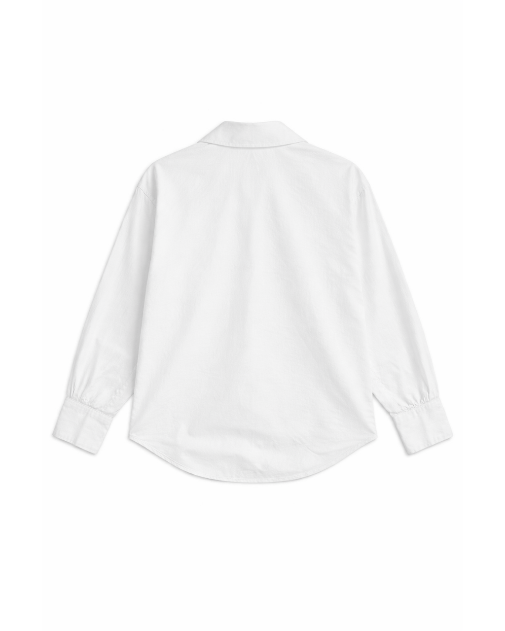 V-neck Shirt - White Cotton