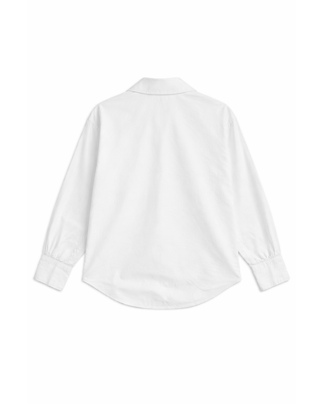 V-neck Shirt - White Cotton
