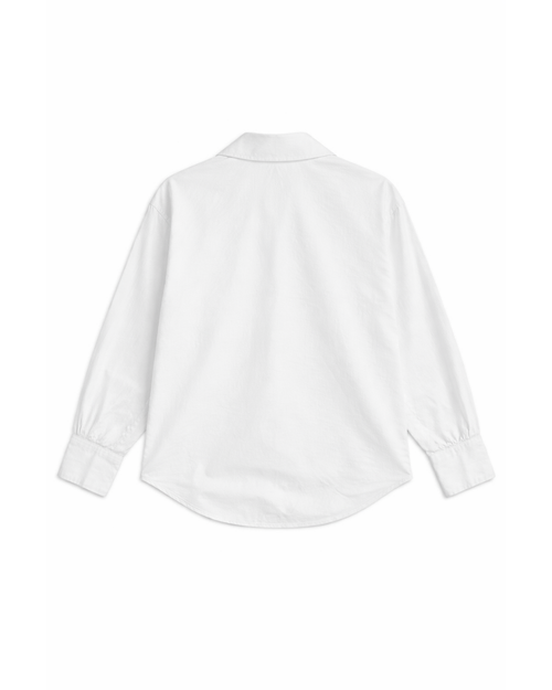 V-neck Shirt - White Cotton