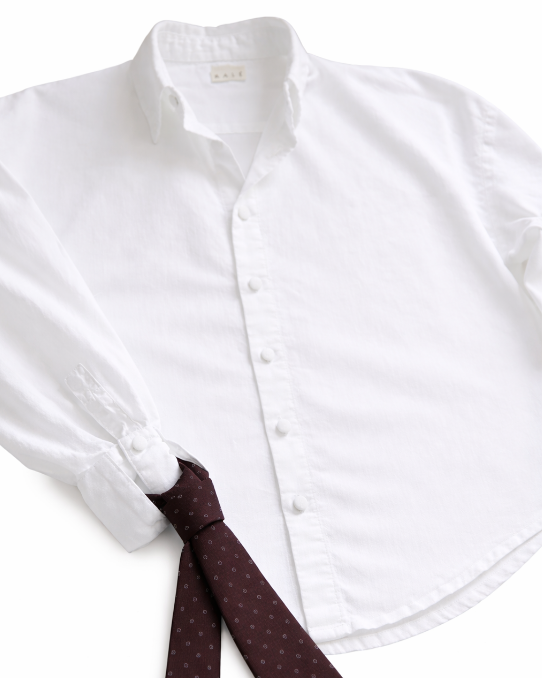 Tie Shirt - White Cotton