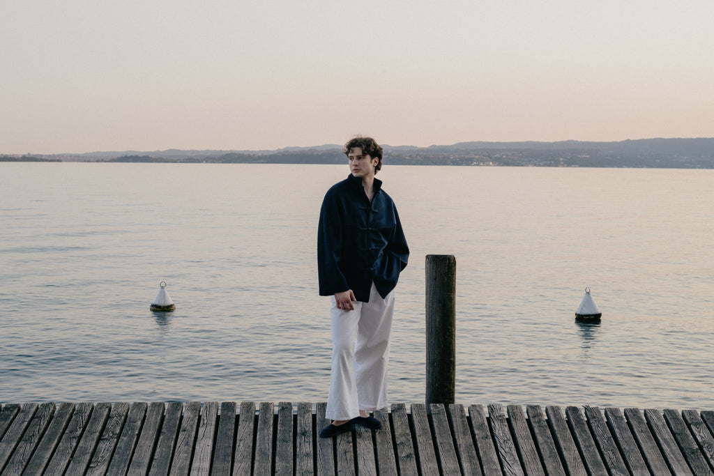 Knots Jacket - Navy Wool