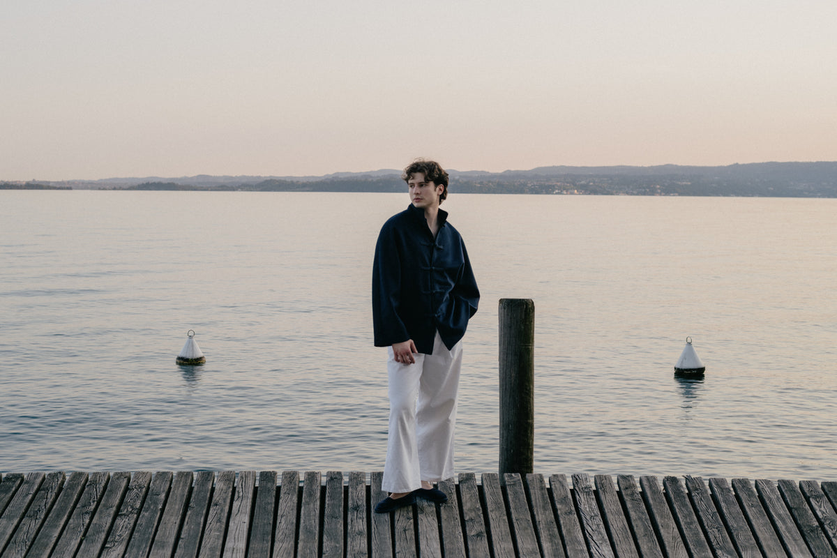 Knots Jacket - Navy Wool
