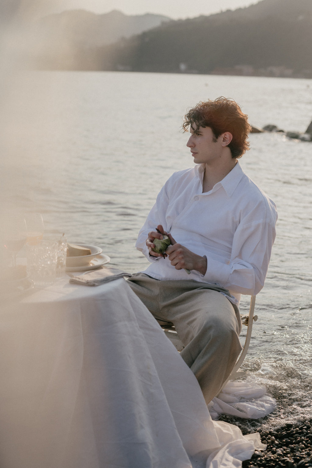Kimono Shirt - White Cotton
