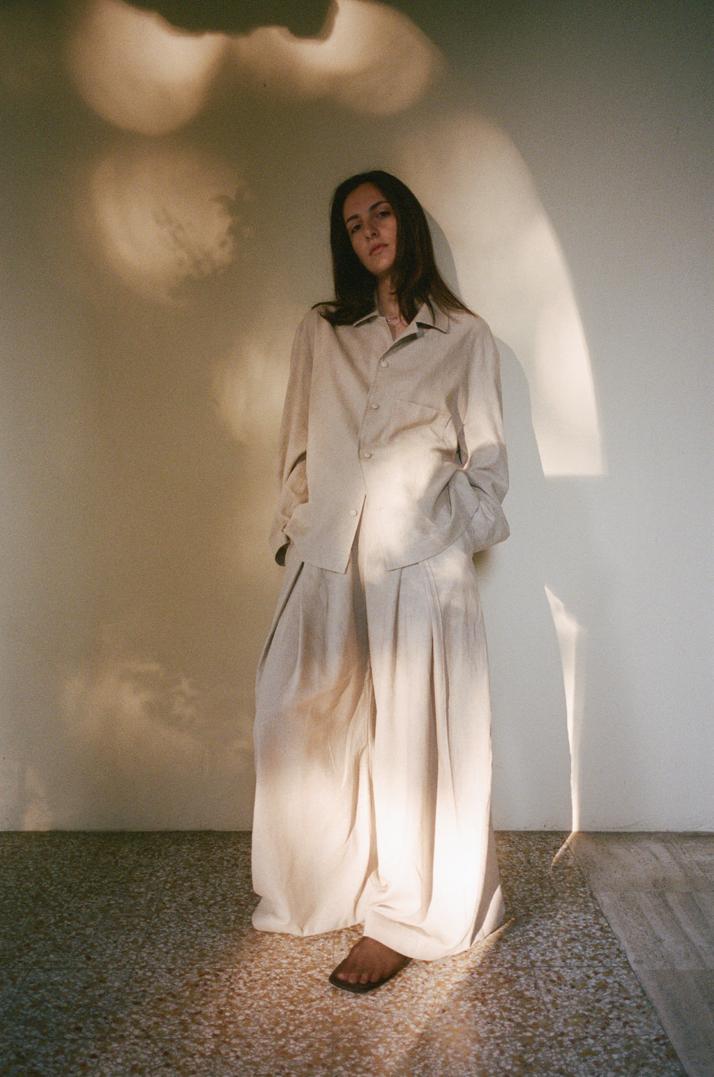 Wrap Trousers Natural Linen